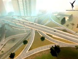 Miles of highways connect the three cities